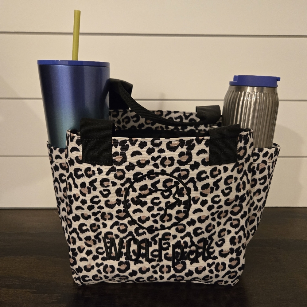 Wolfpak Black and Cream Leopard Print Tote Bag - Picture 6 of 6